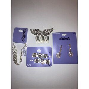 Claire’s Bling Bedazzled Bundle Hair, Bracelet And Earrings Sensitive Solutions